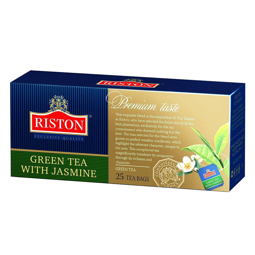 Чай зеленый Riston с лепестками жасмина 25 пакетиков