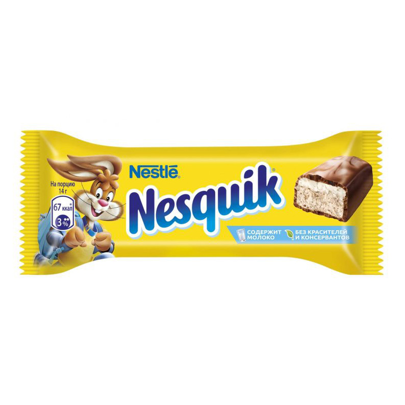 фото Шоколадный батончик nesquik 28 г