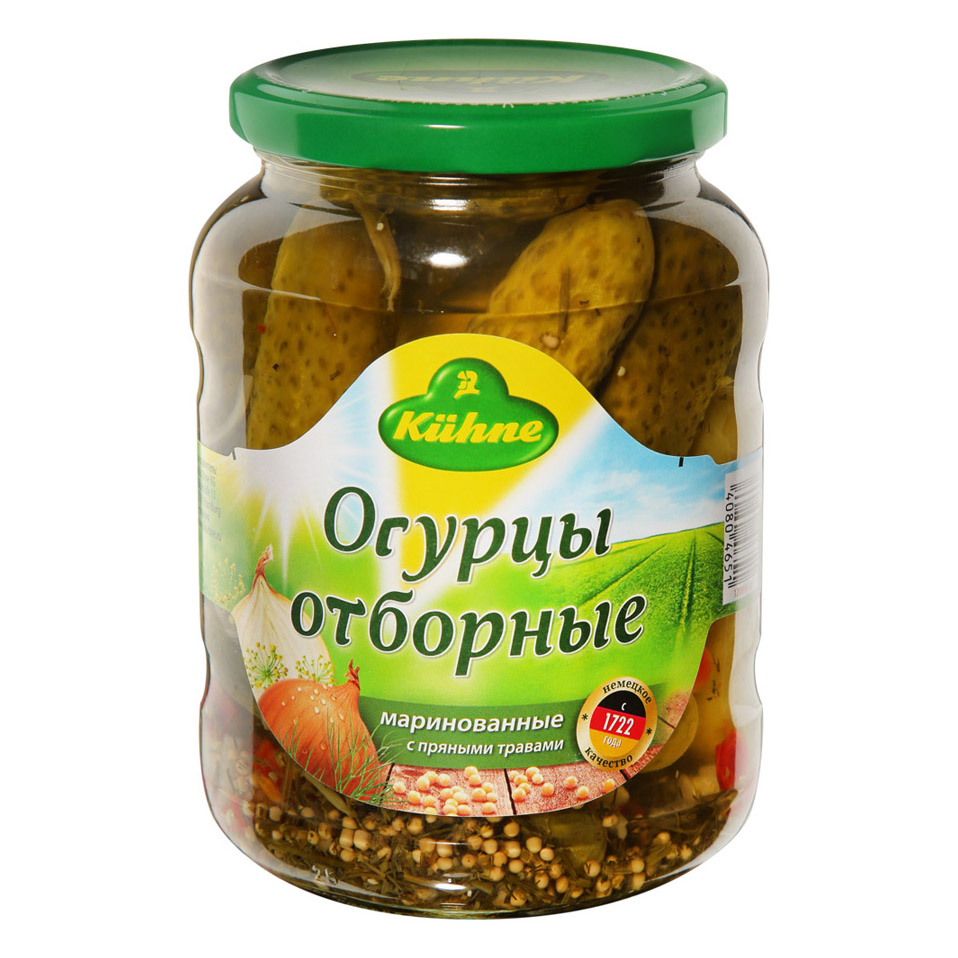 Огурцы Kuhne с пряными травами  670 г