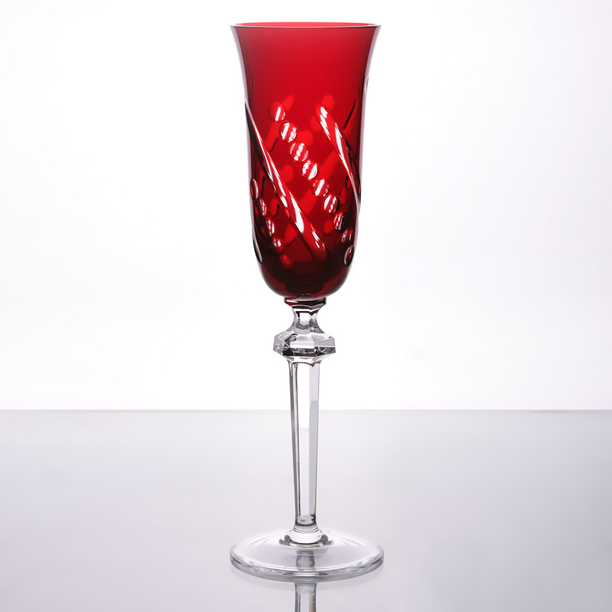 Набор бокалов для шампанского Arnstadt Preludio 225 мл 6 шт, цвет рубиновый - фото 1