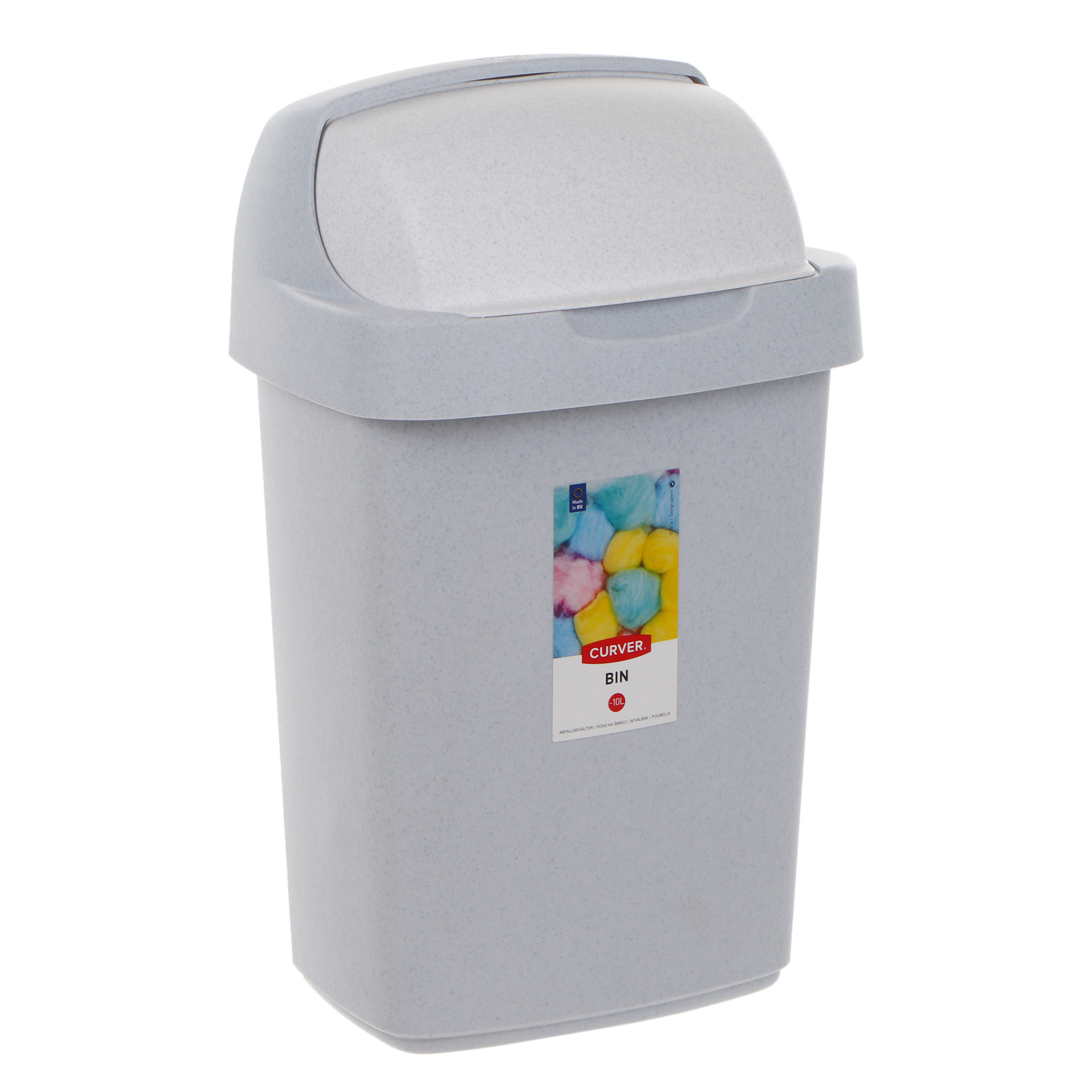 Контейнер для мусора 10 л Curver, цвет серый - фото 1