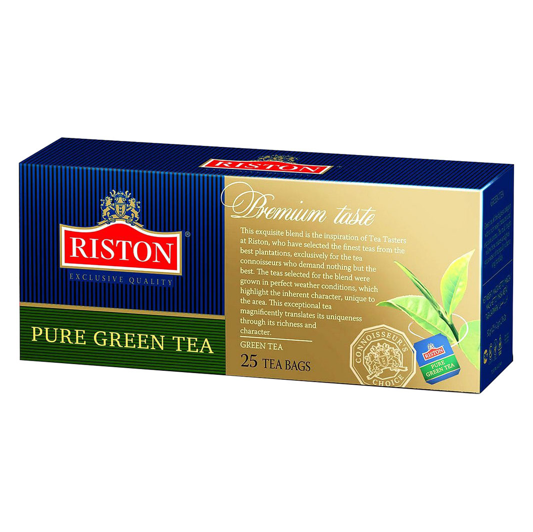 фото Чай зеленый riston pure green tea 25 пакетиков