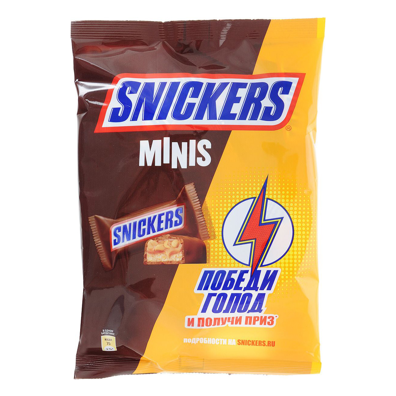 фото Шоколадный батончик snickers minis 180 г