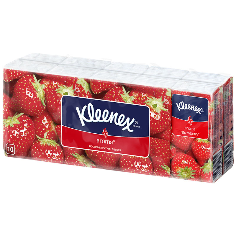 фото Носовые платки kleenex клубника 10х10 шт