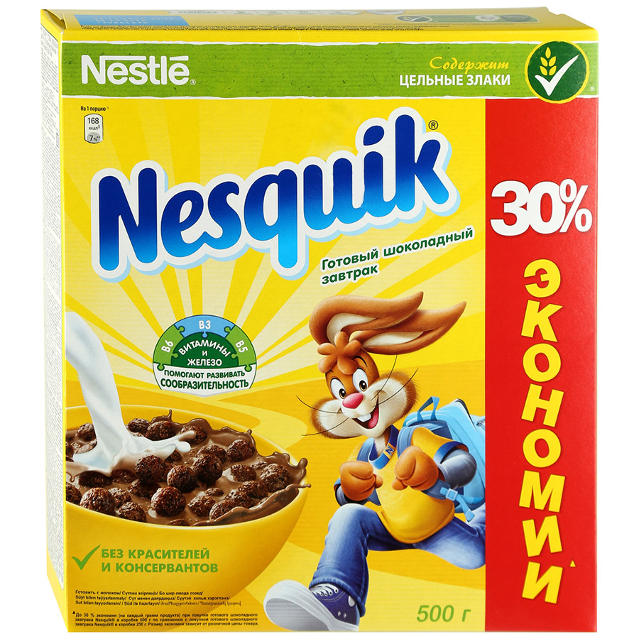 фото Завтрак nestle nesquik шоколадный 500 г