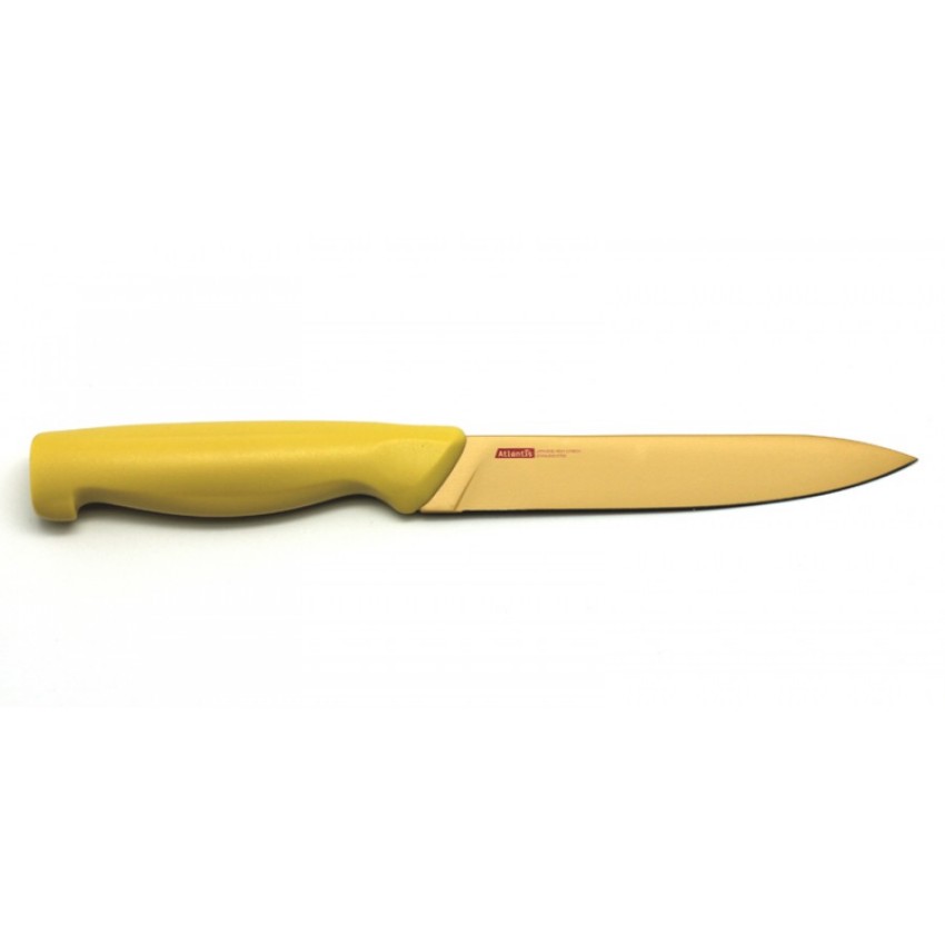 фото Нож кухонный 13см желтый atlantis
