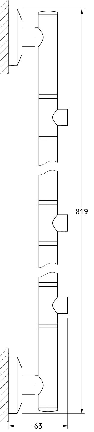 фото Штанга для 3-х аксессуаров fbs standard 82 см sta 075