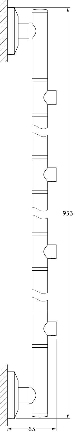 фото Штанга для 4-х аксессуаров fbs standard 95 см sta 076