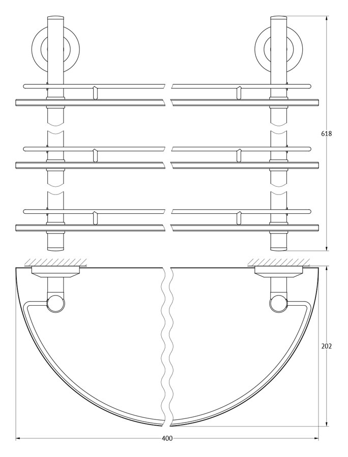 фото Полка 3-х ярусная fbs standard 40 см sta 082