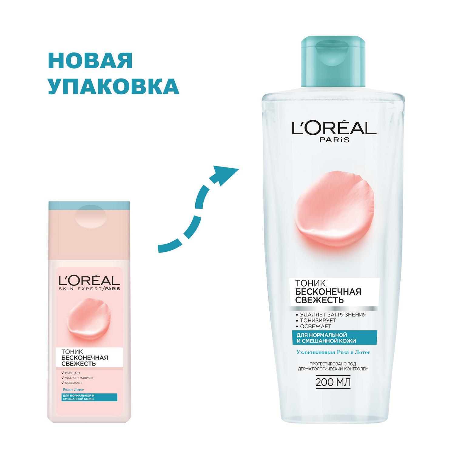 фото Тоник l'oreal paris трио актив балансирующий оживляющий 200 мл l'oréal paris