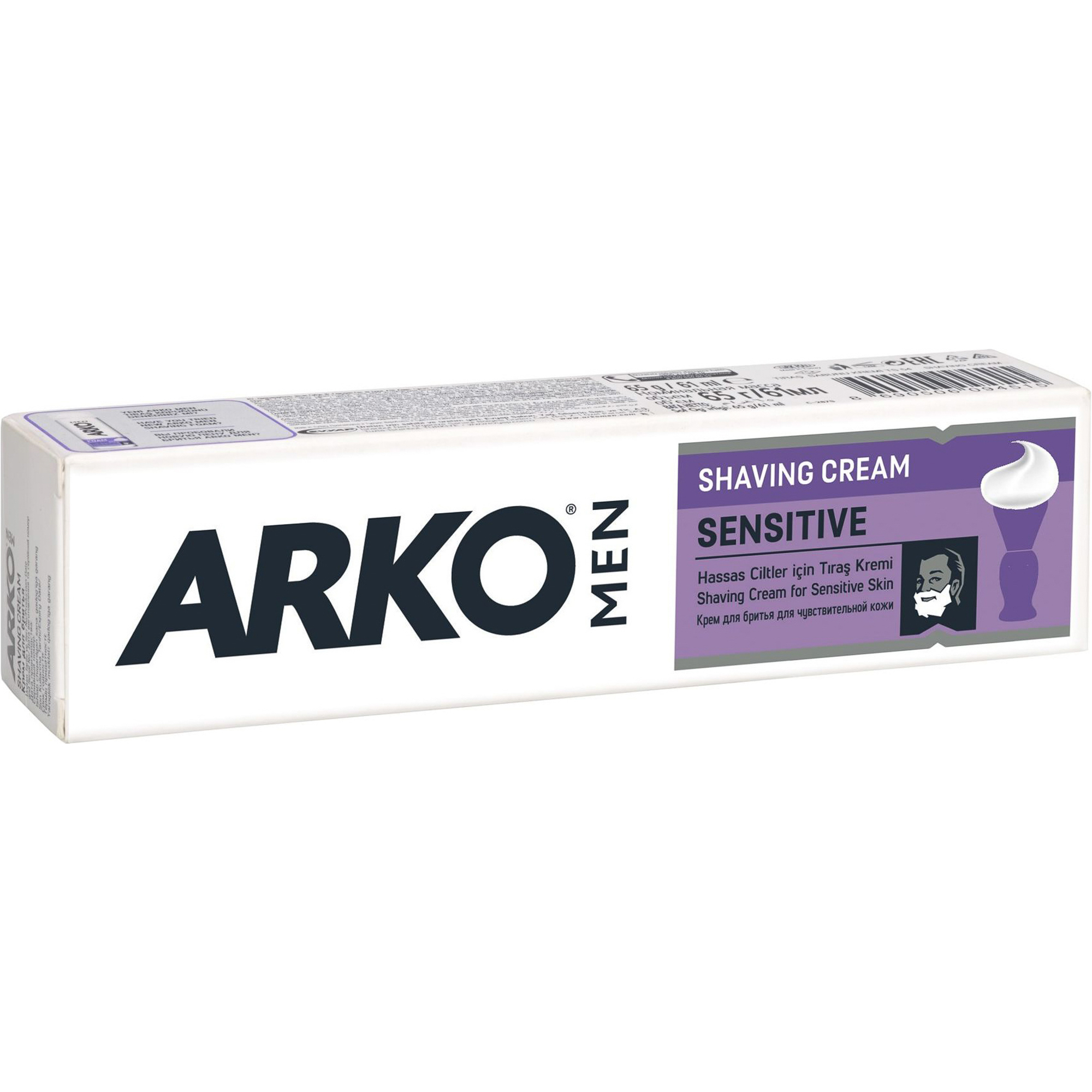 фото Крем для бритья arko men sensitive 65 г