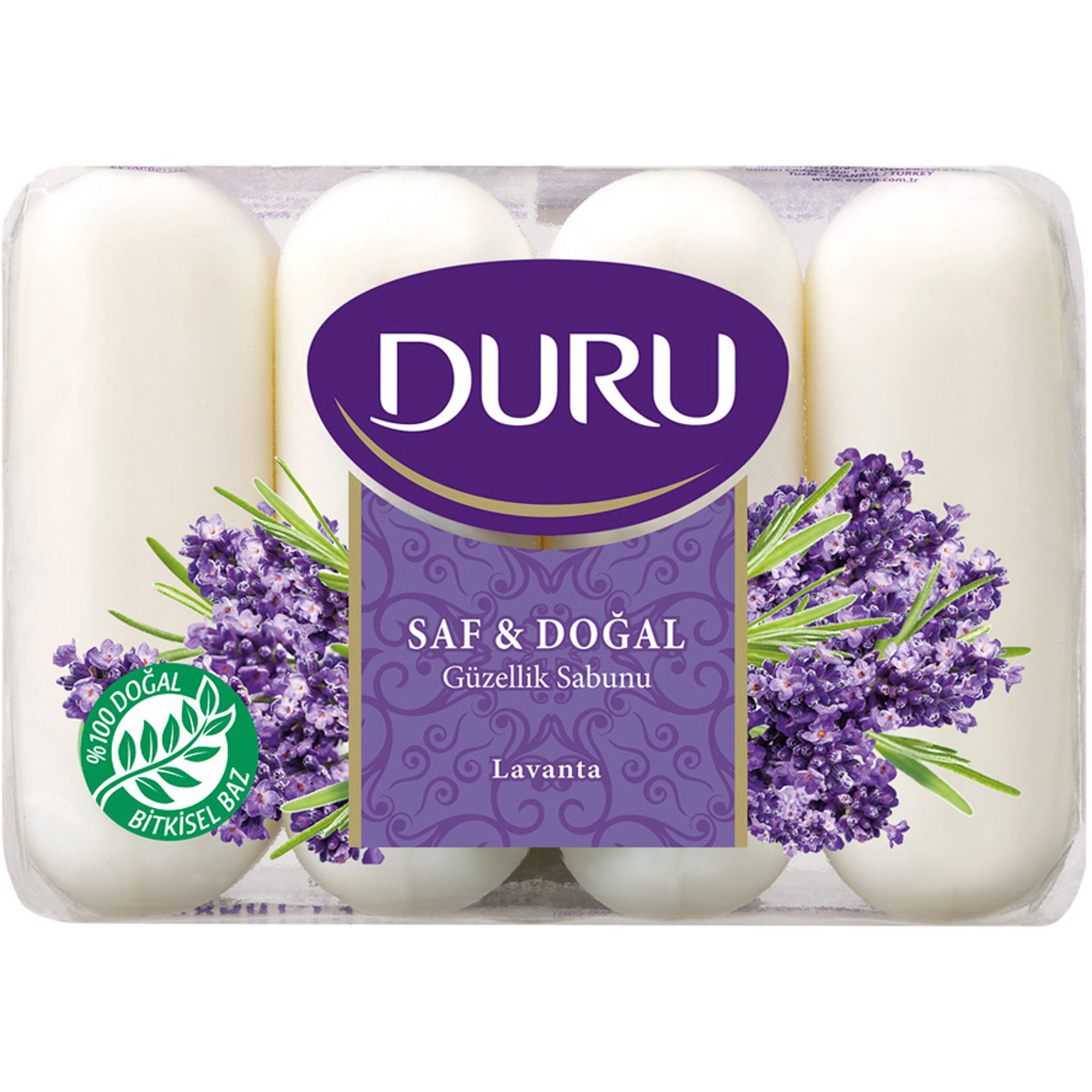 фото Мыло duru pure&natural лаванда 4х85 г