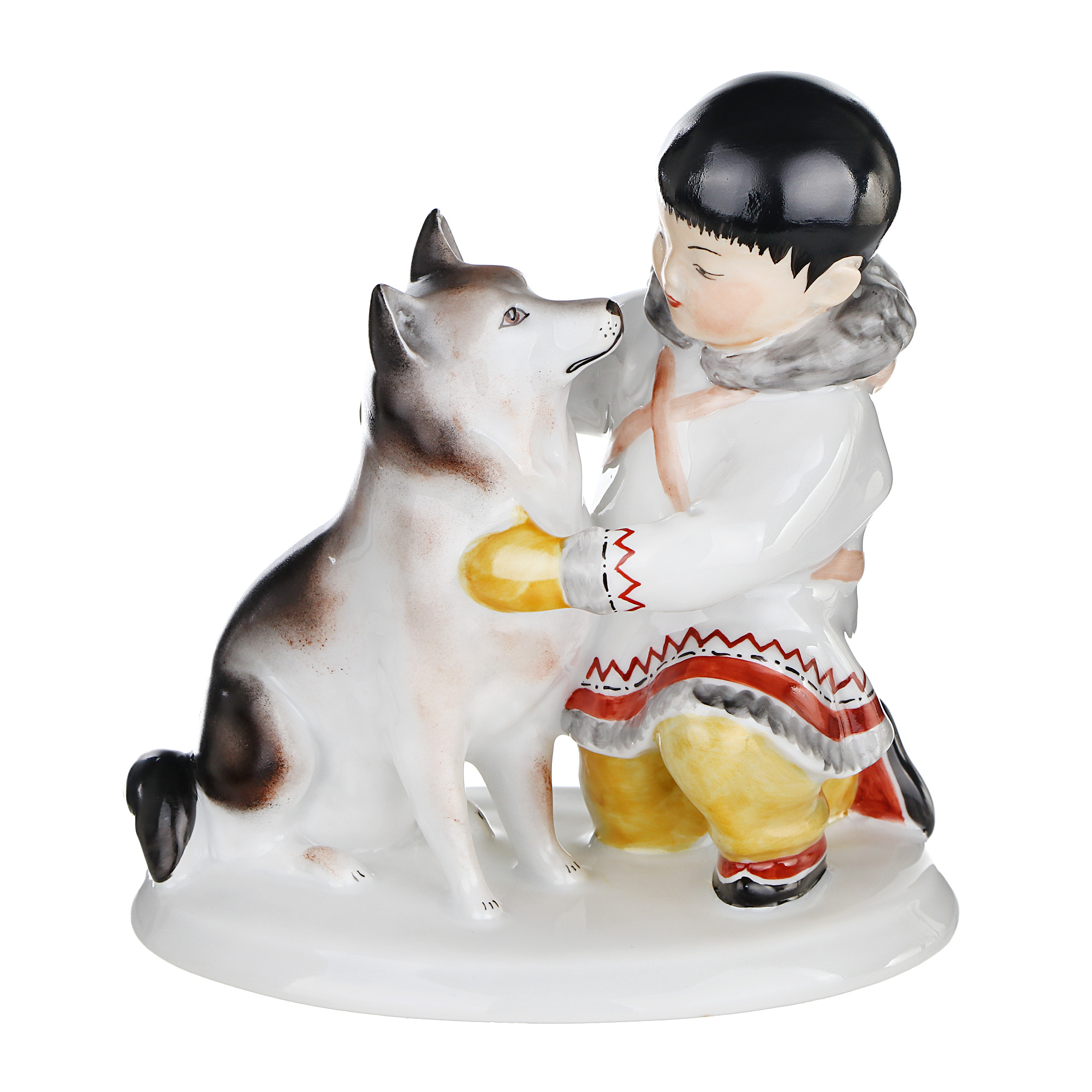 фото Скульптура лфз - якут с собакой
