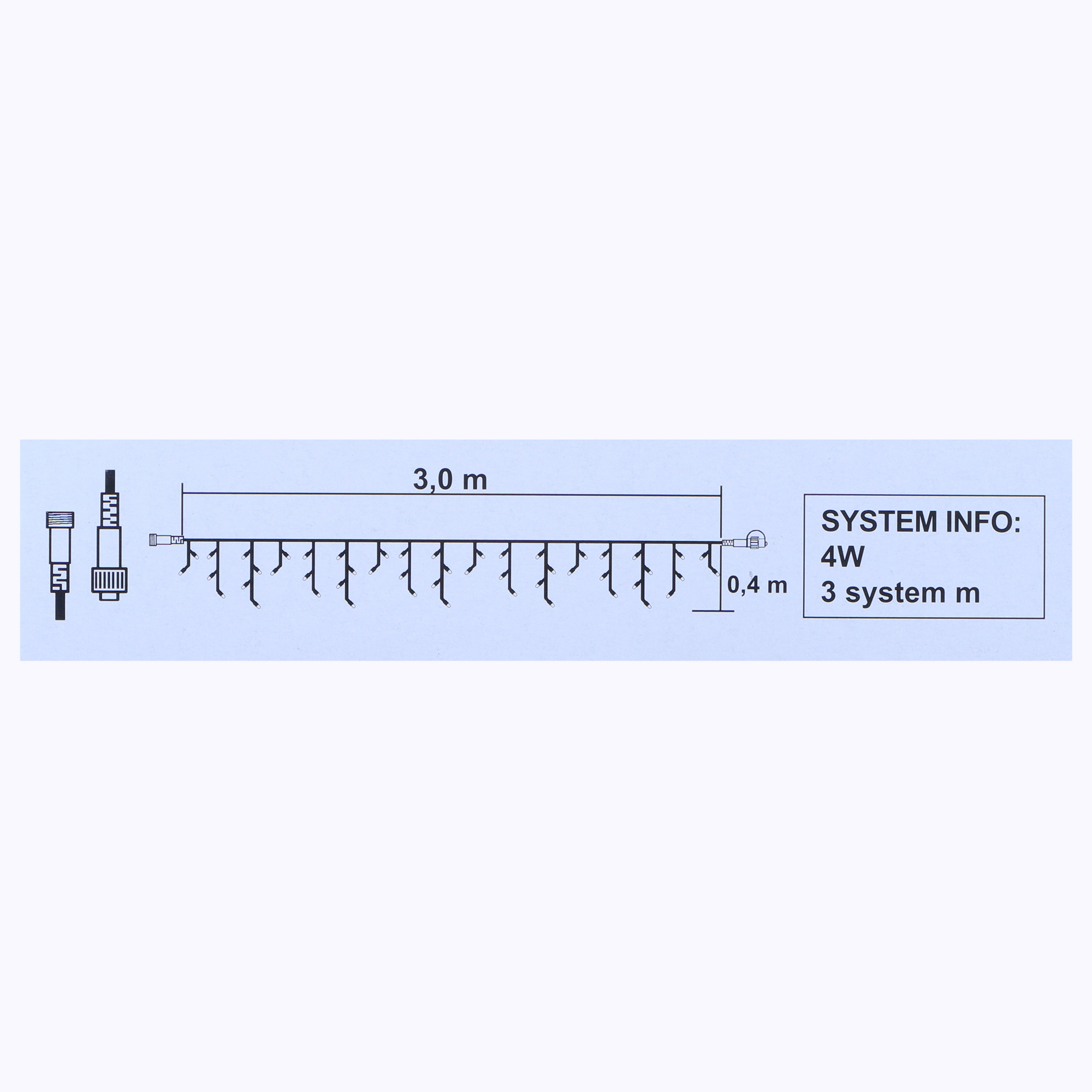 Гирлянда уличная System Expo/Star Trading 300 см 50 LED, цвет теплый белый - фото 6