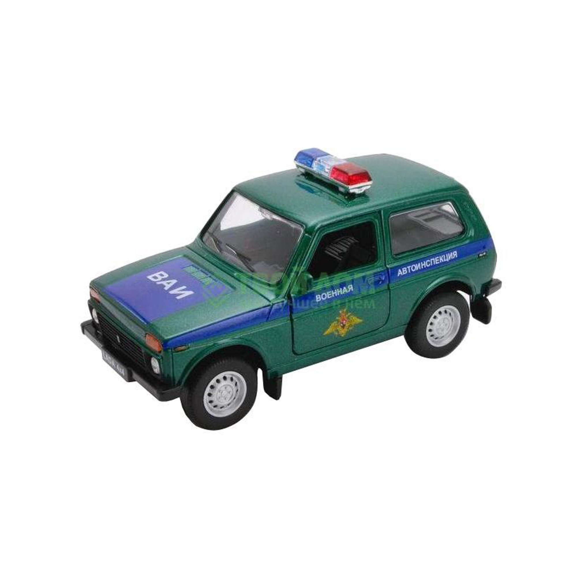 

Машинка Welly Lada 4x4 Военная автоинспекцияGreen (42386MC), Зелёный