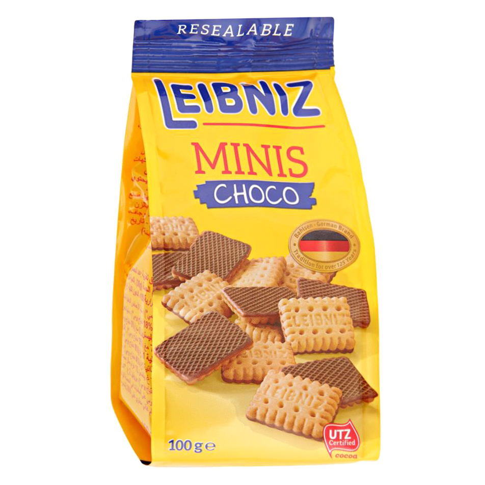 фото Печенье bahlsen leibniz minis choco с молочным шоколадом 100 г