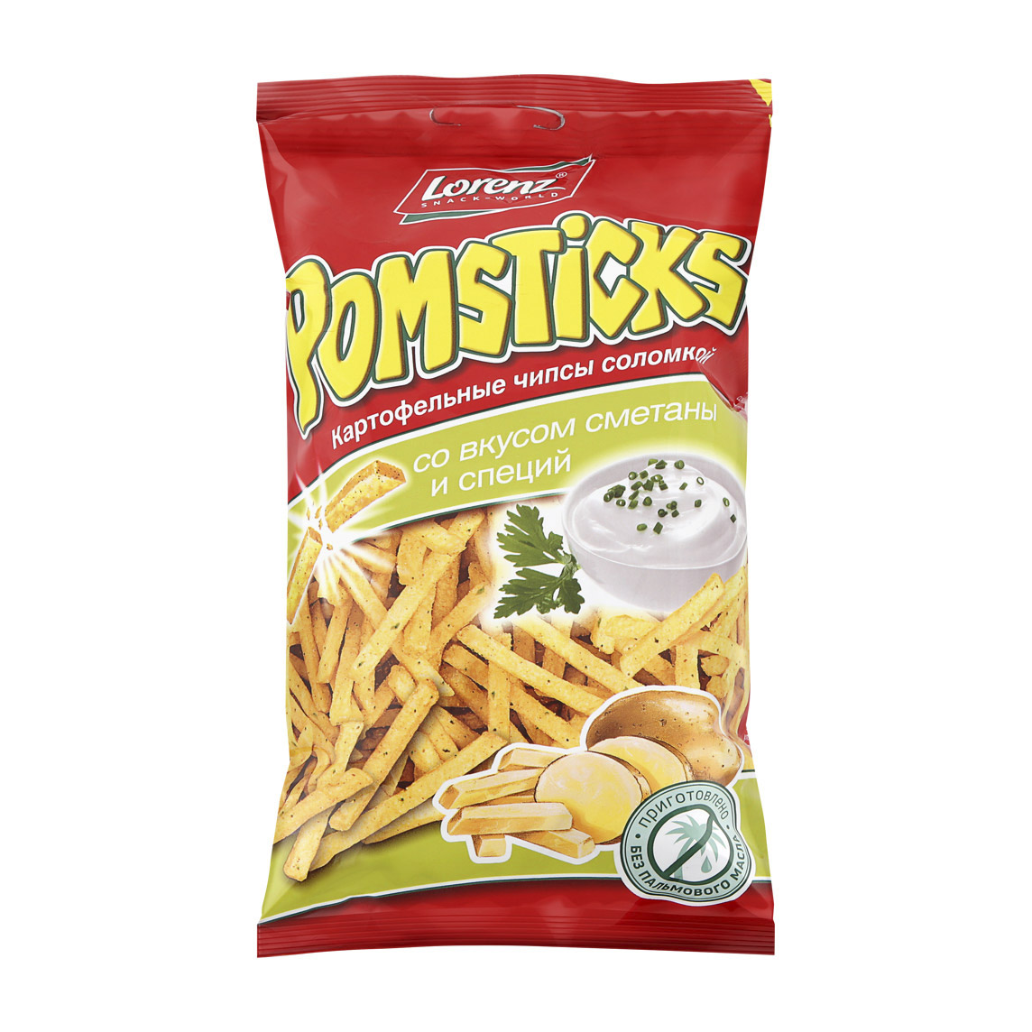 Чипсы Lorenz картофельные Pomsticks со вкусом сметаны и специй 100 г - фото 1
