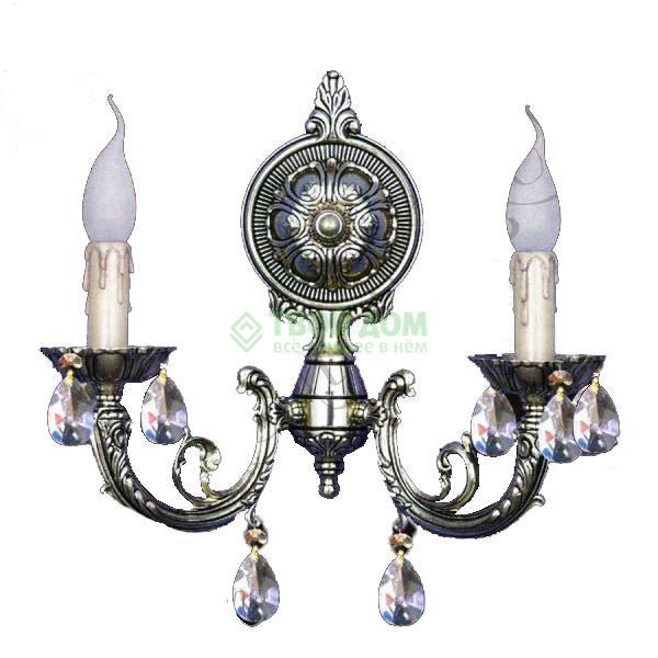 фото Бра lamparas jana 1265/2 bronze/crystal