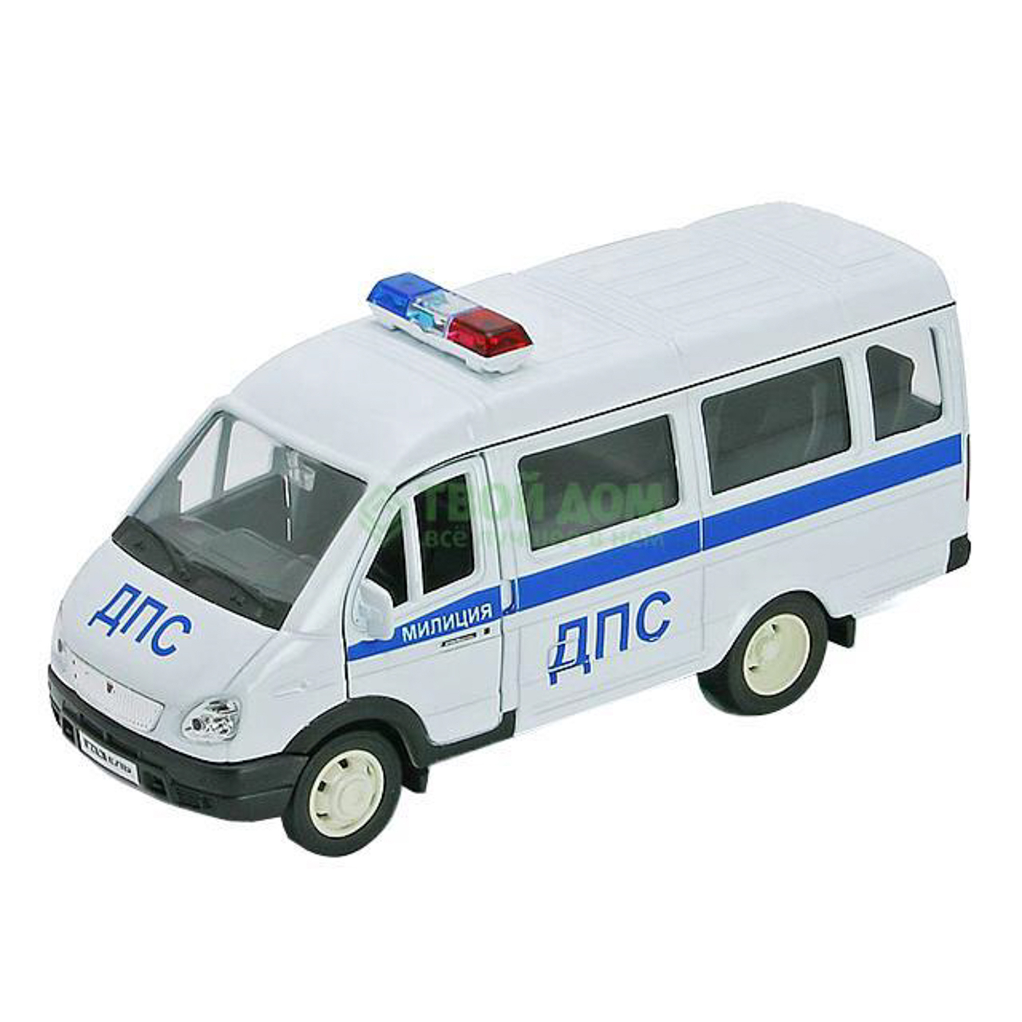 

Машинка Welly Газель милиция дпс (42387apb), Белый