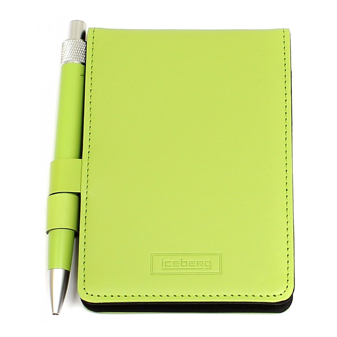 Блокнот для записей ICEBERG с ручкой зеленый