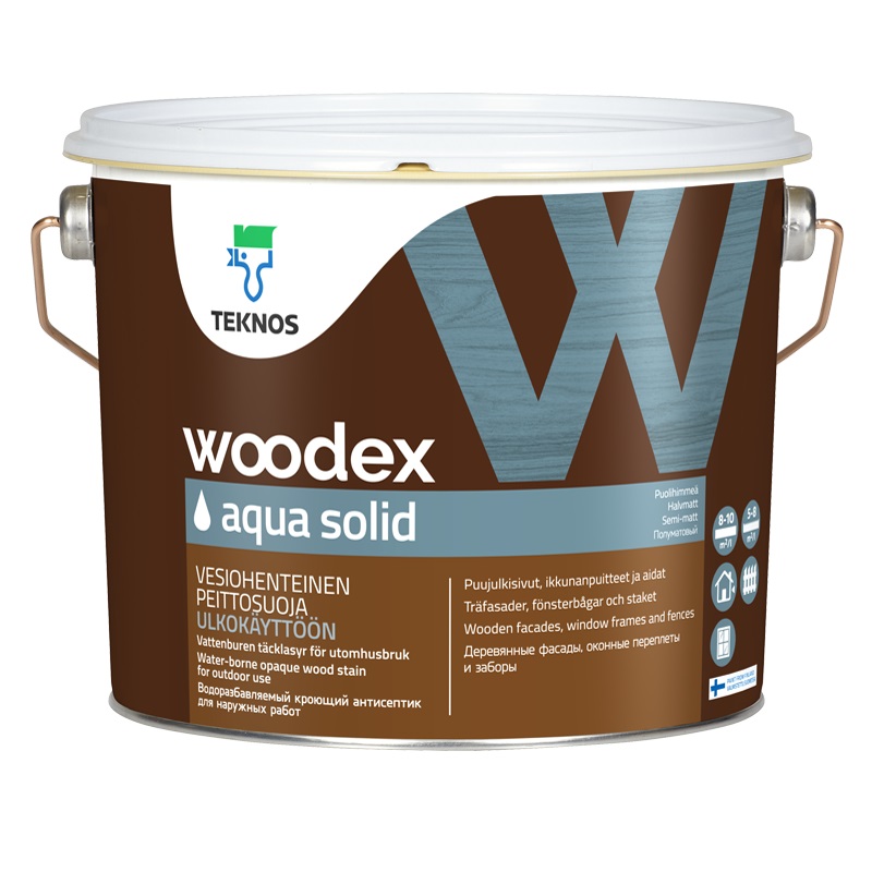 Антисептик белый Teknos Woodex Aqua Solid PM1 3/2,7 л
