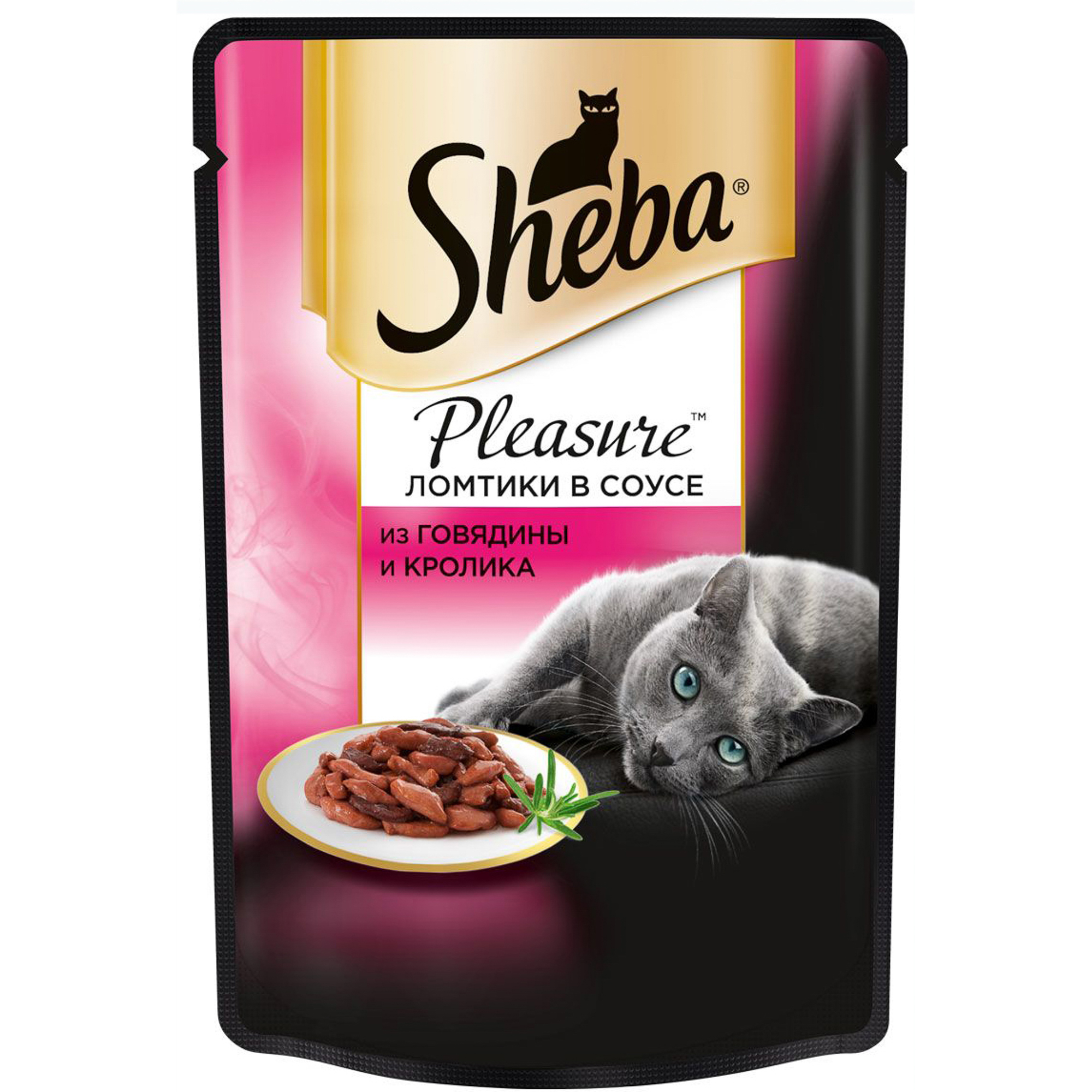 фото Корм для кошек sheba pleasure говядина и кролик 85г