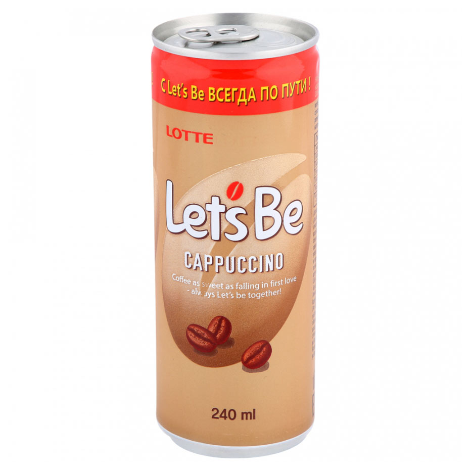 Кофейный напиток Lotte Let's Be каппучино, 0,24 л - фото 1