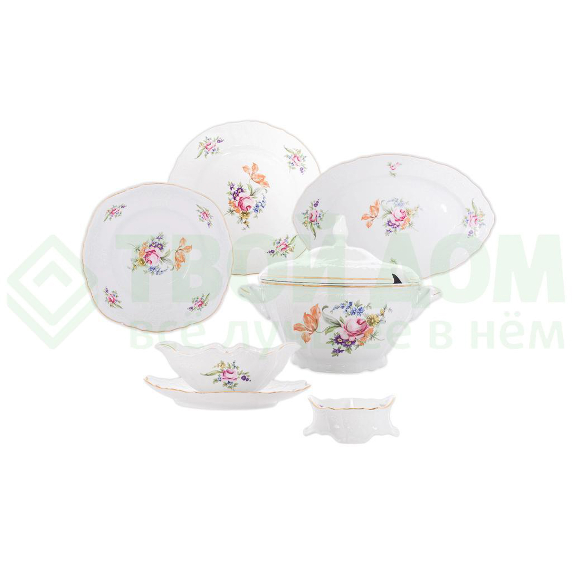 

Сервиз Thun 1794 Rose 67 предметов 6 персон, Белый