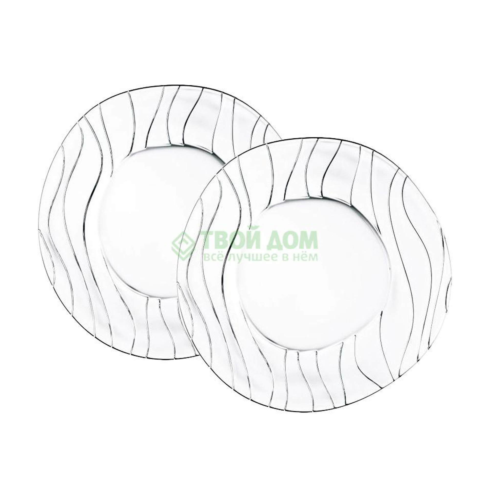 

Набор тарелок Nachtmann Ocean 22 см 2 шт, Прозрачный