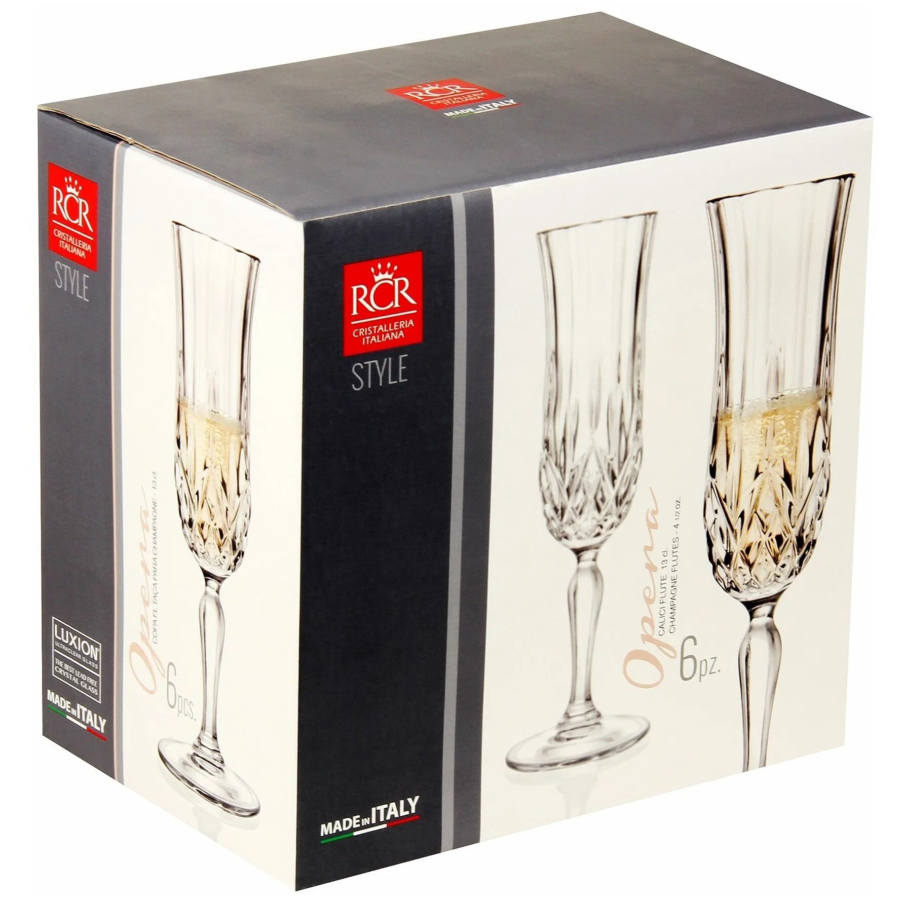 Набор бокалов для шампанского RCR 23795020006, цвет прозрачный - фото 3