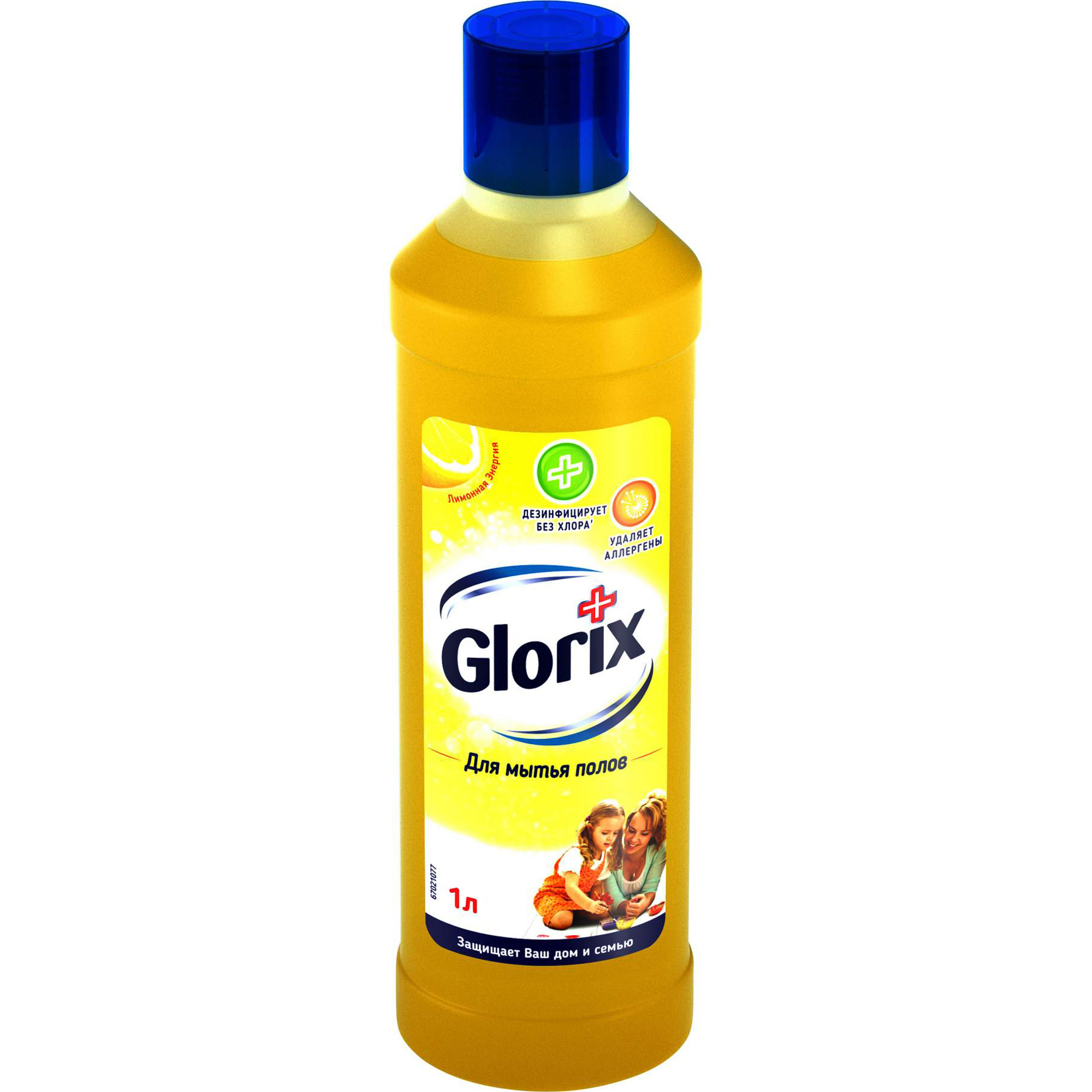 фото Средство для мытья полов glorix лимонная энергия 1 л