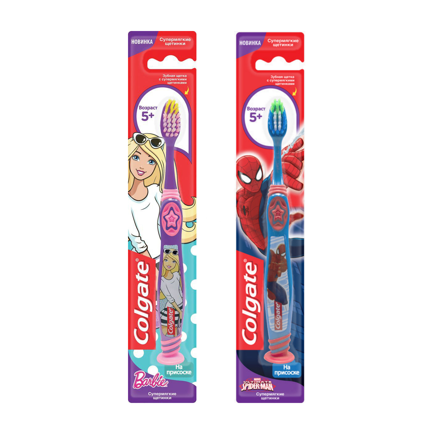 фото Зубная щетка colgate spiderman для детей старше 5 лет