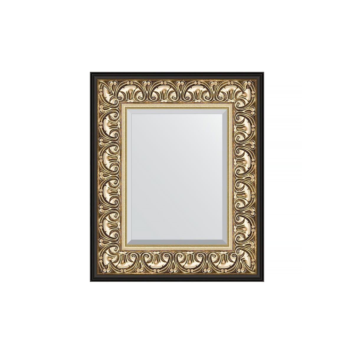 фото Зеркало с фацетом в багетной раме evoform барокко золото 106 мм 50х60 см