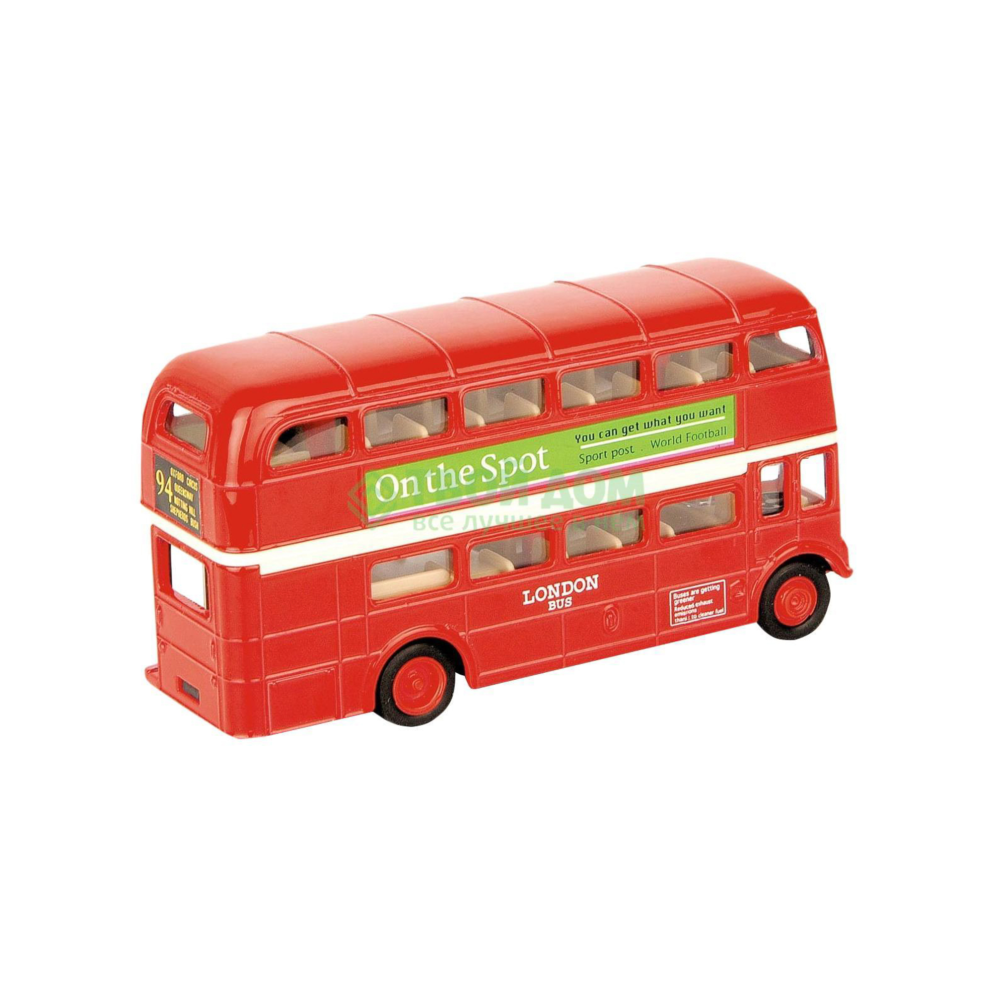 Машинка Welly London bus (99930), цвет красный - фото 1