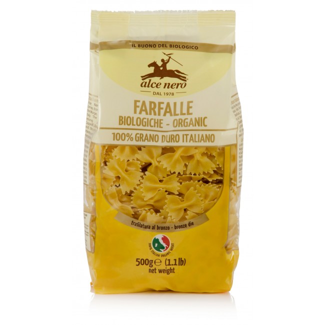 

Макаронные изделия Alce Nero "Farfalle" из семолины (дурум) 500 г