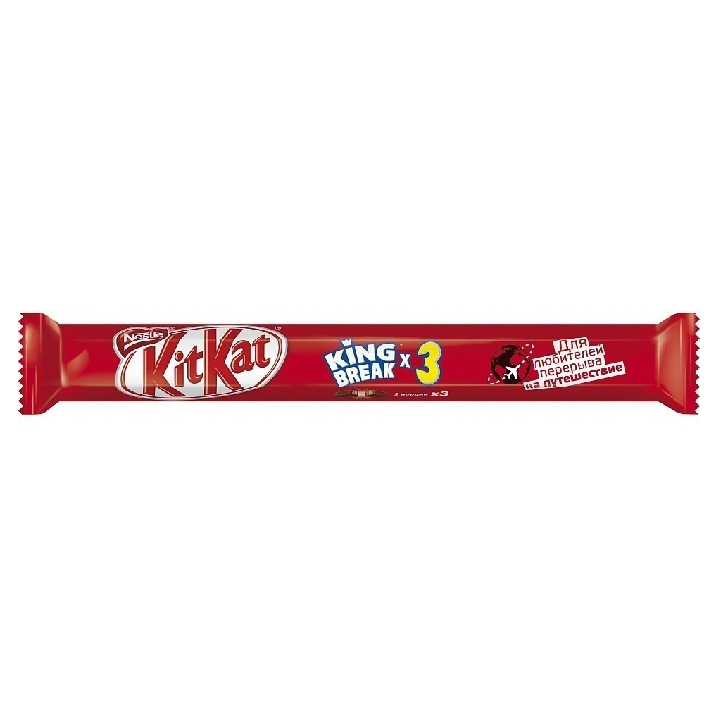 Шоколад молочный Kit Kat с хрустящей вафлей King ТРИО 87 г