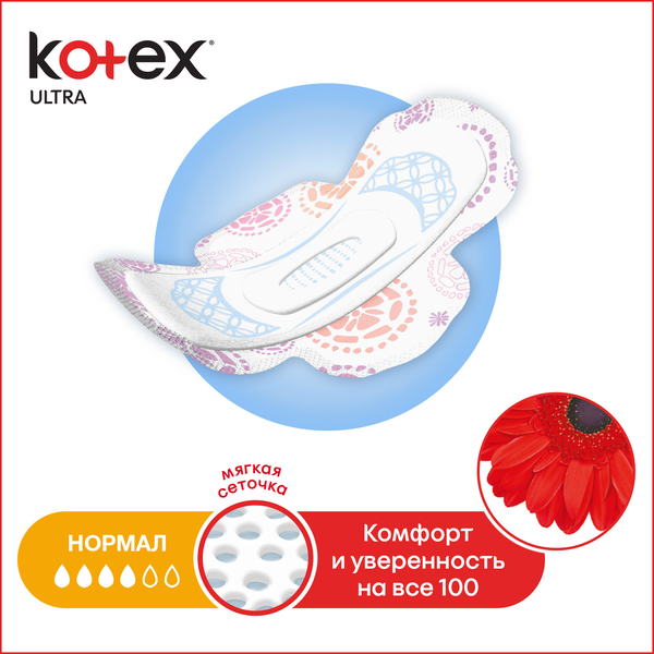 фото Прокладки kotex ultra нормал 20 шт