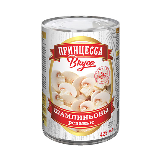 

Шампиньоны резаные Принцесса Вкуса 425 мл