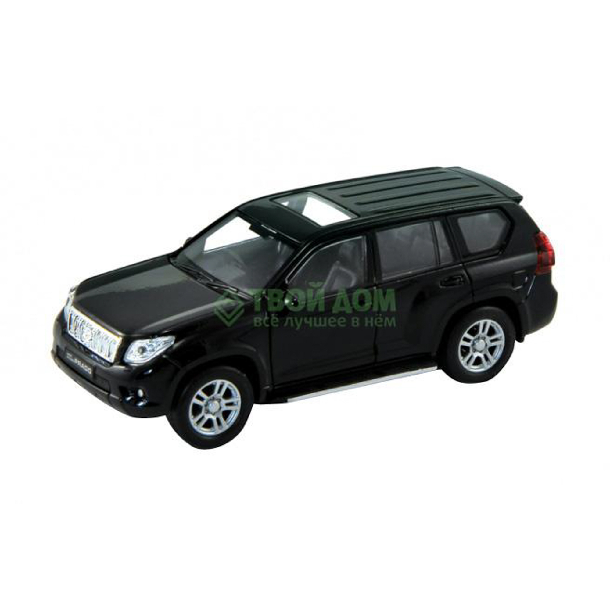 Машинка Welly Toyota Land Cruiser Prado 1:34-1:39 (43630), цвет черный - фото 1