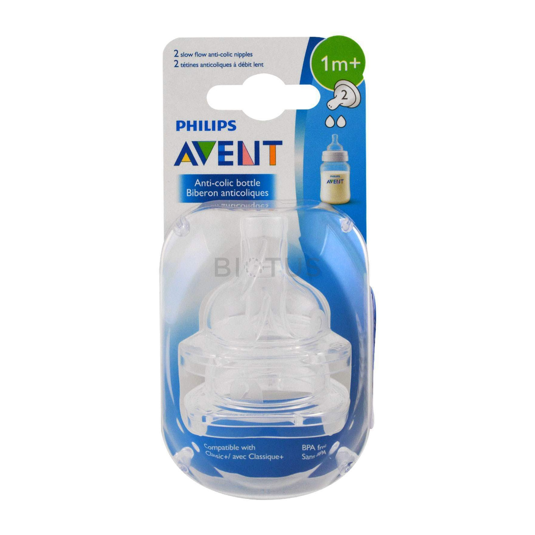 фото Соска philips avent anti-colic с медленным потоком 0-6 месяцев 2 шт