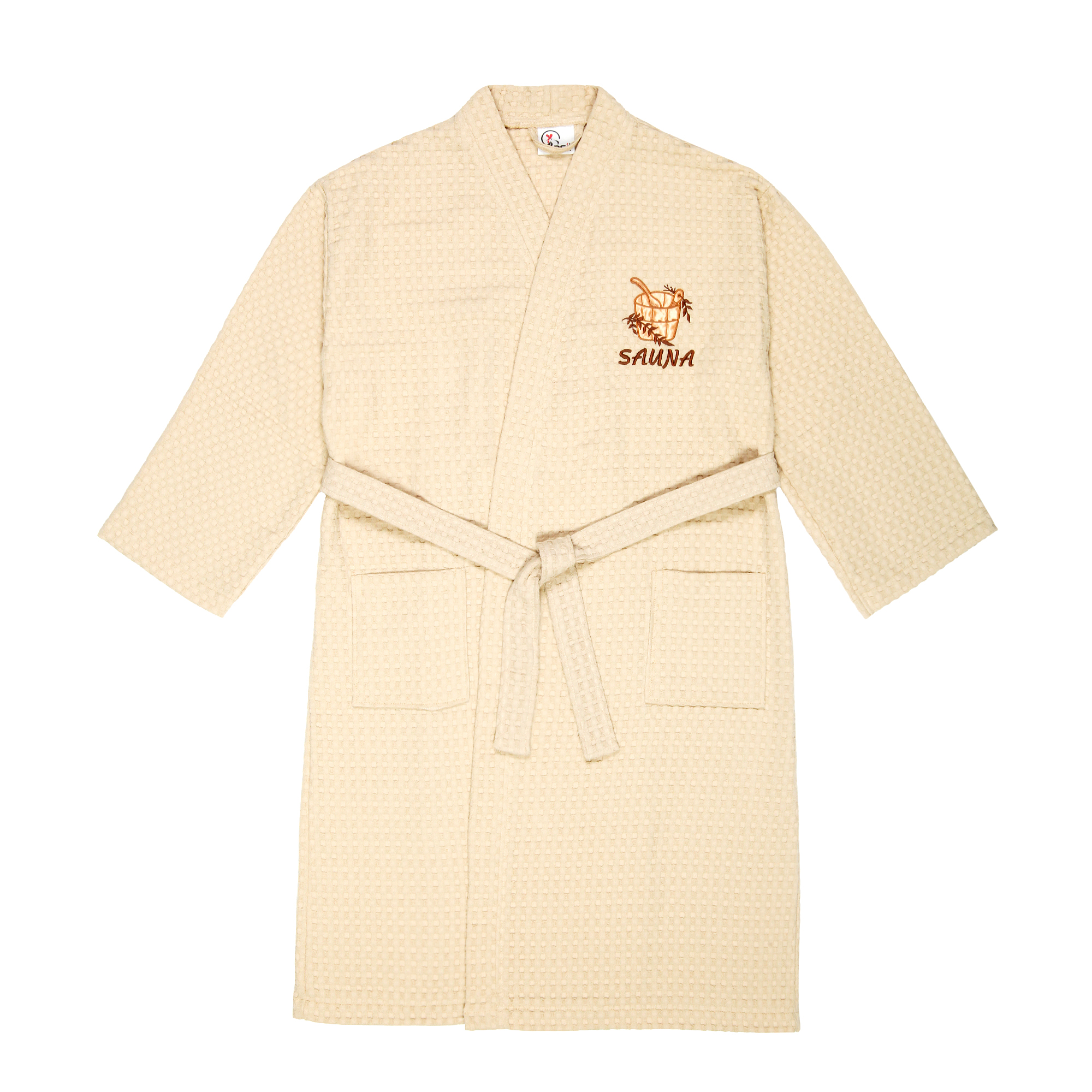 фото Халат мужской asil sauna kimono brown xxxl вафельный