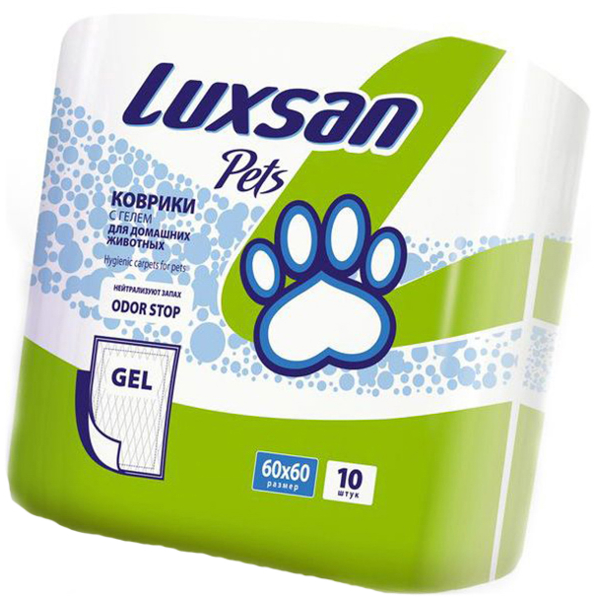 фото Коврик для кошек и собак luxsan premium gel 60х60 см 10 шт
