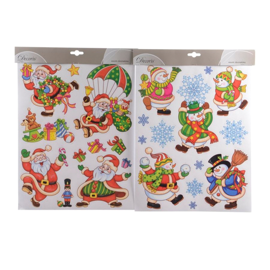 

Наклейки новогодние Kaemingk 29х41 см в ассортименте, Мультиколор