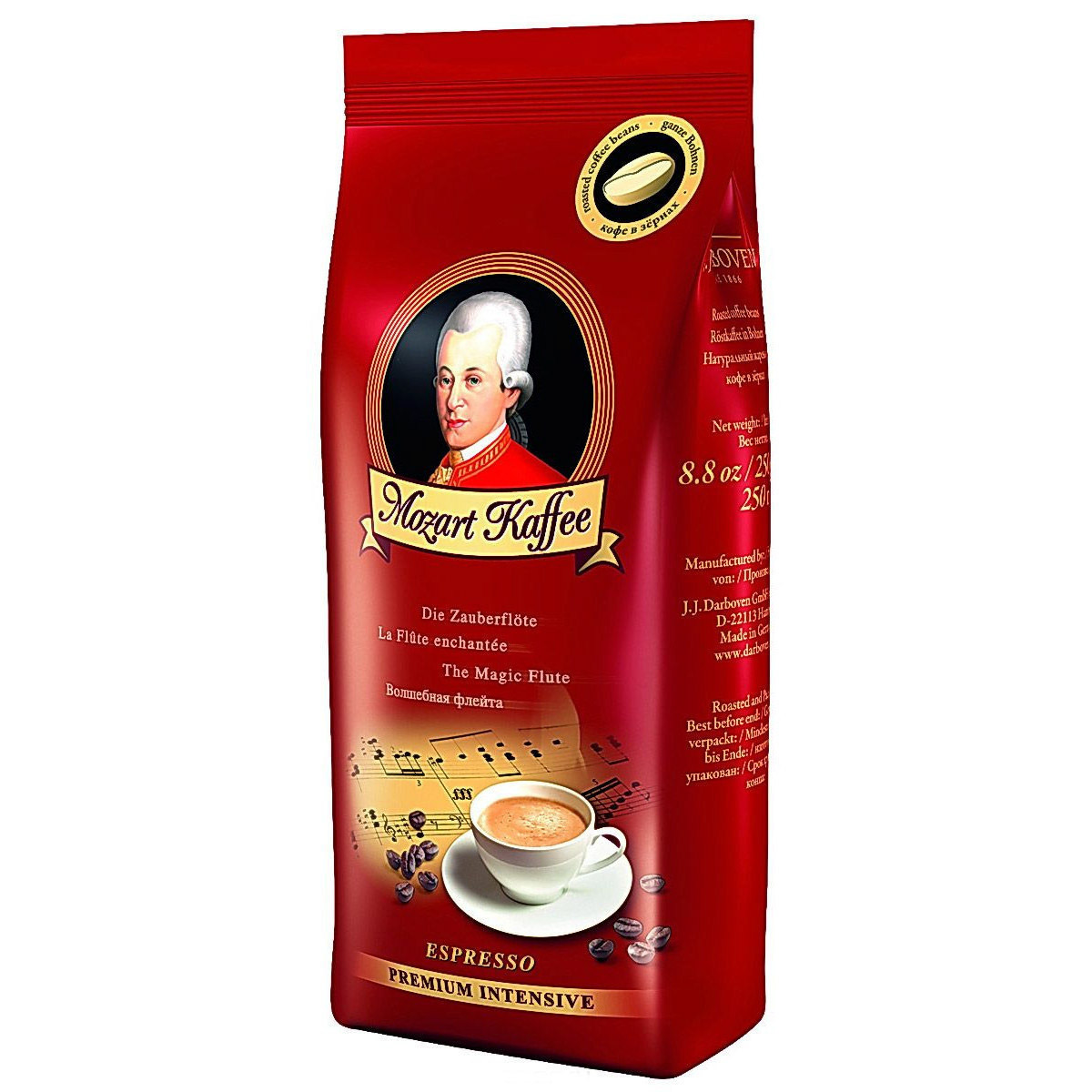 Кофе в зернах J.J. Darboven Mozart Kaffee Intensive 250 г
