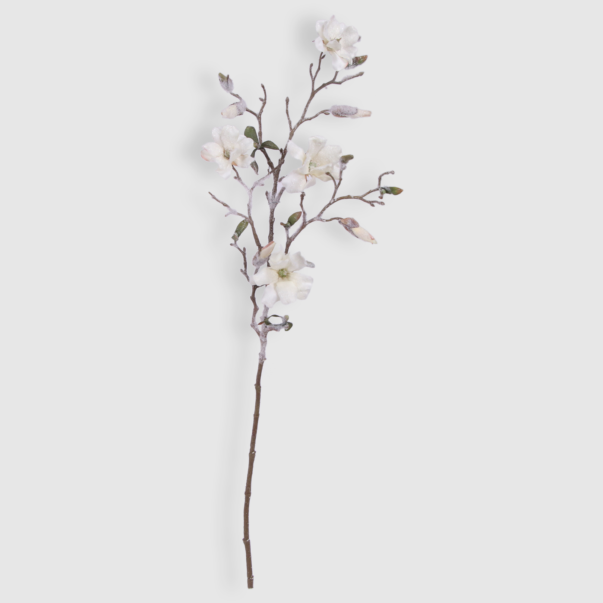 фото Цветок искусственный dpi магнолия в снегу кремовая 76 см