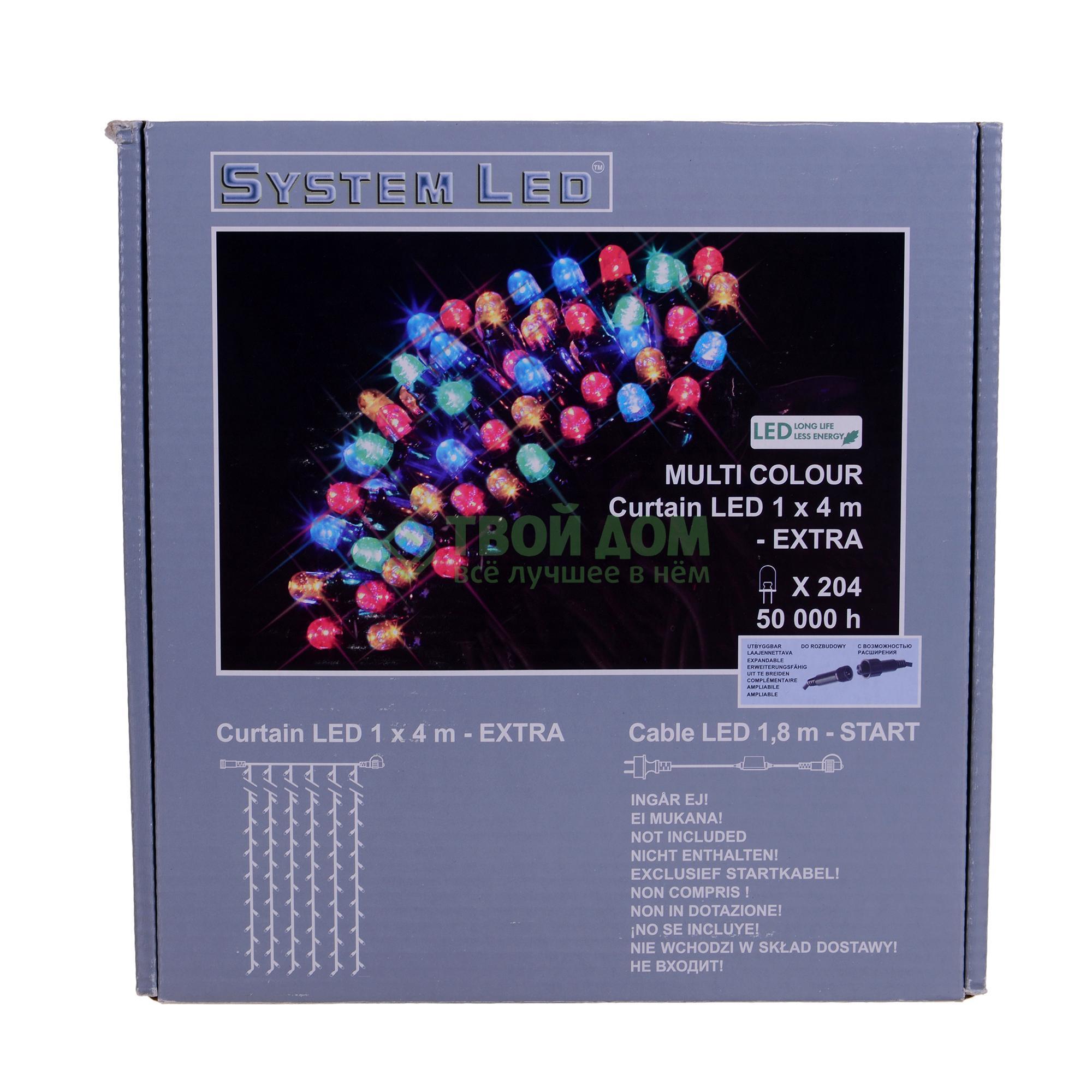 Электрогирлянда-занавес 204 LED-лампы многоцветная Star Trading Start (465-51-14) - фото 5