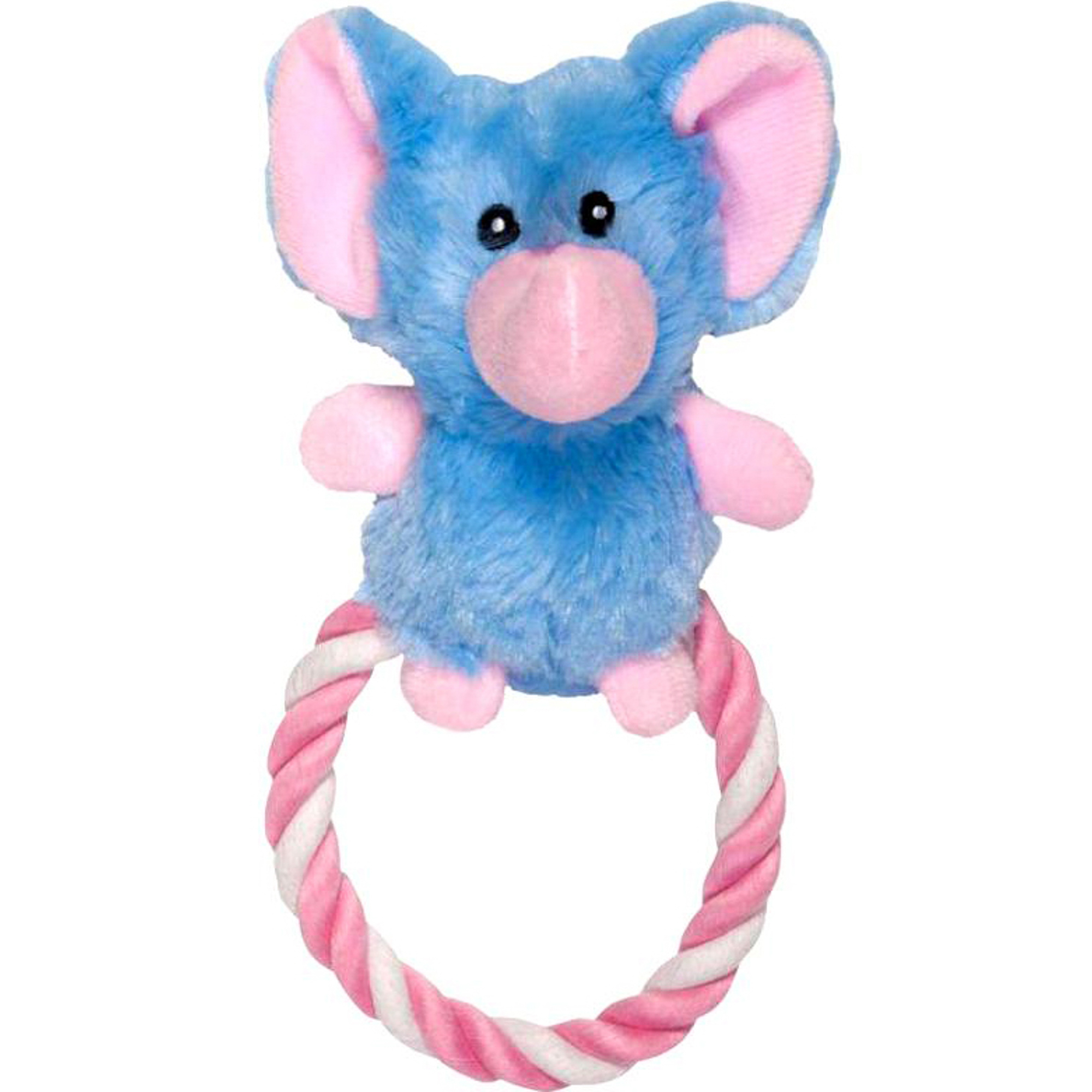 

Игрушка для щенков CHOMPER Слон с веревочным кольцом, Голубой;розовый