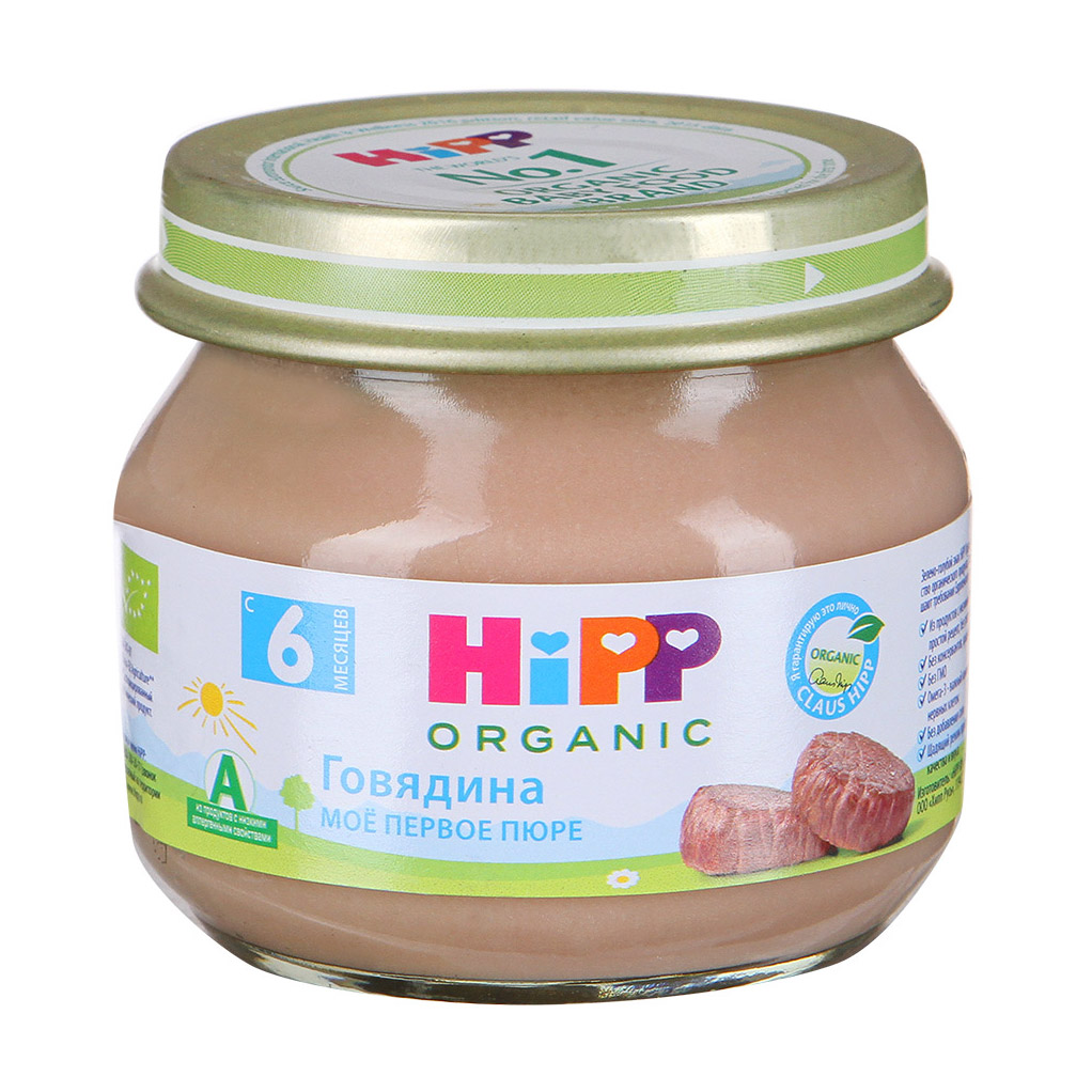 

Пюре мясное HiPP говядина 80 г