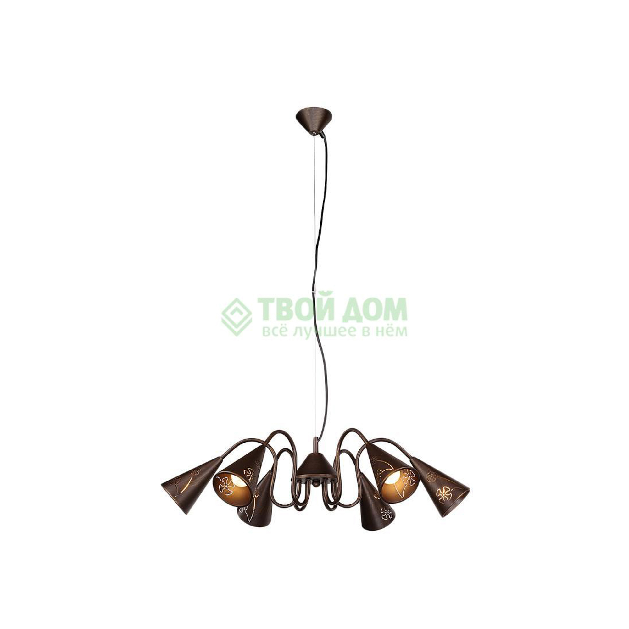 фото Люстра подвесная lucesolara moderno 3016/6 brown