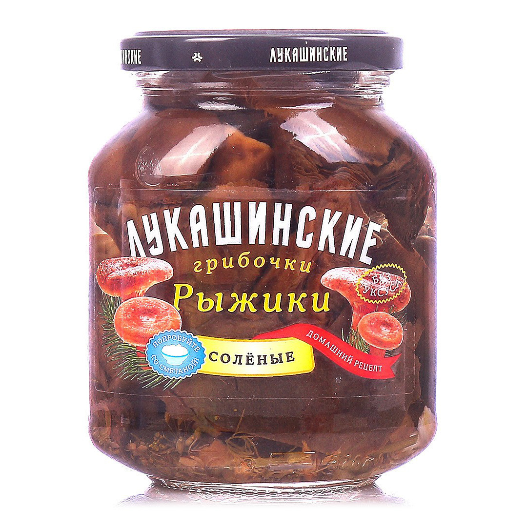 Грибы Лукашинские закуски рыжики соленые 340 г